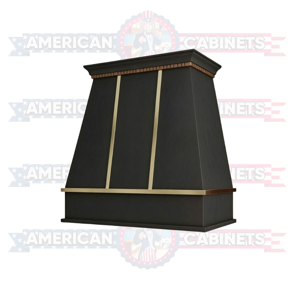 Custom Hood Tapered with Brass Strapping