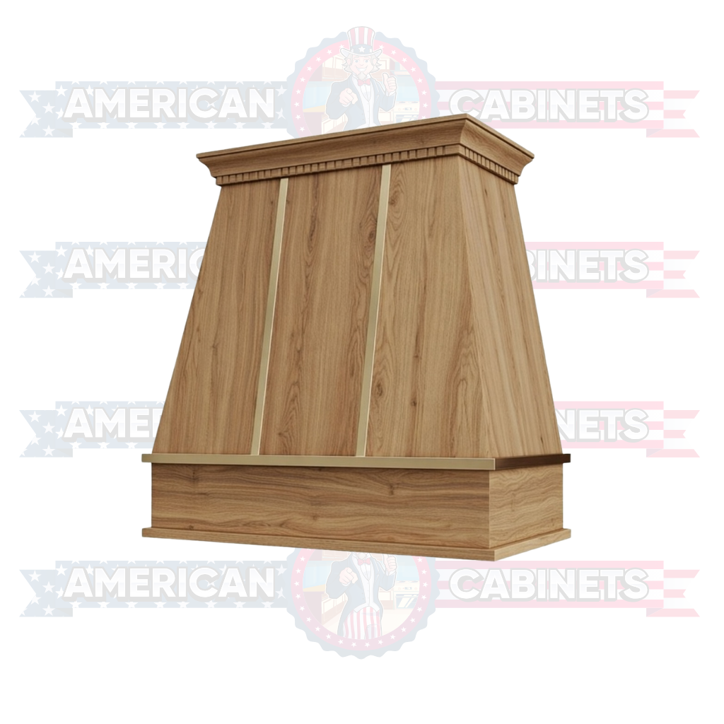 Custom Hood Tapered with Brass Strapping