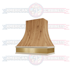 Custom Curved Hood With Brass Apron