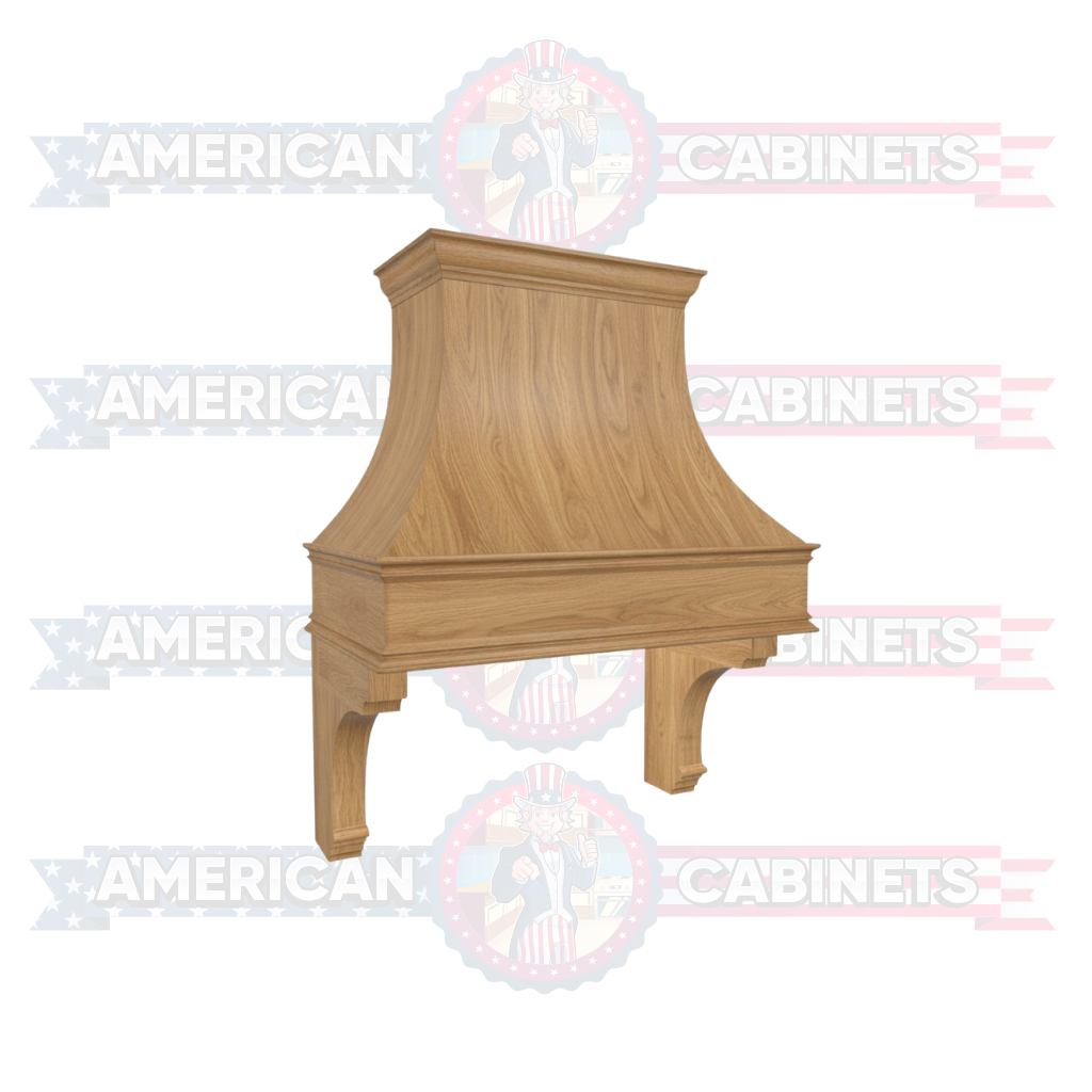 Custom Curved Hood With Corbels