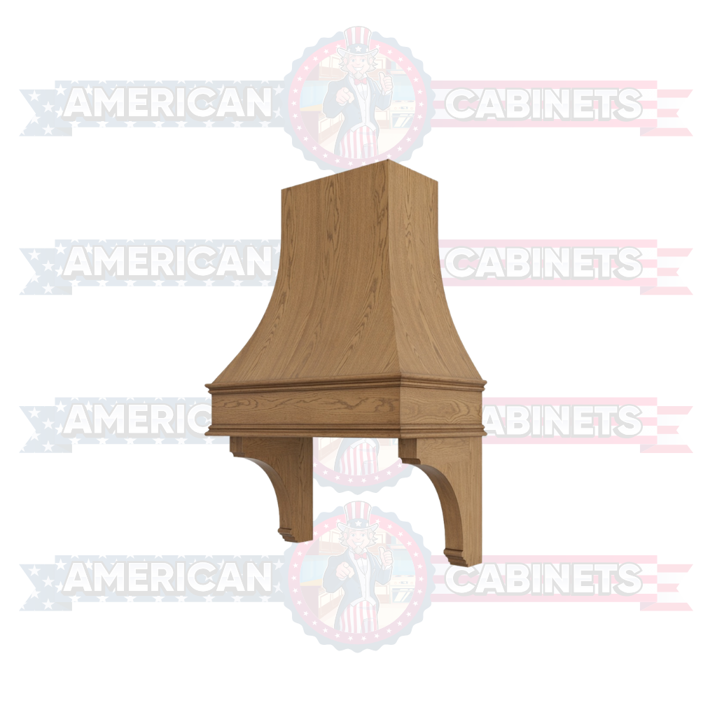 Custom Curved Hood With Corbels